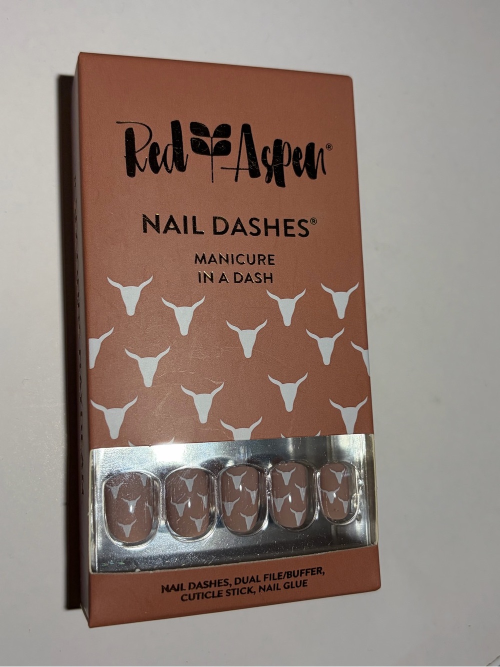 Red Aspen Nail Dashes Press-On Nails - Warm Brown